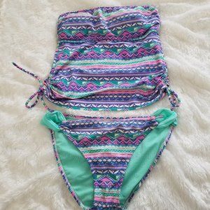 Arizona Tankini Swimsuit Top Size S Bottom Size L